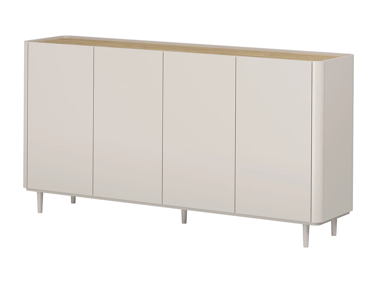Elivo dressoir met 4 deuren, 48x200 cm