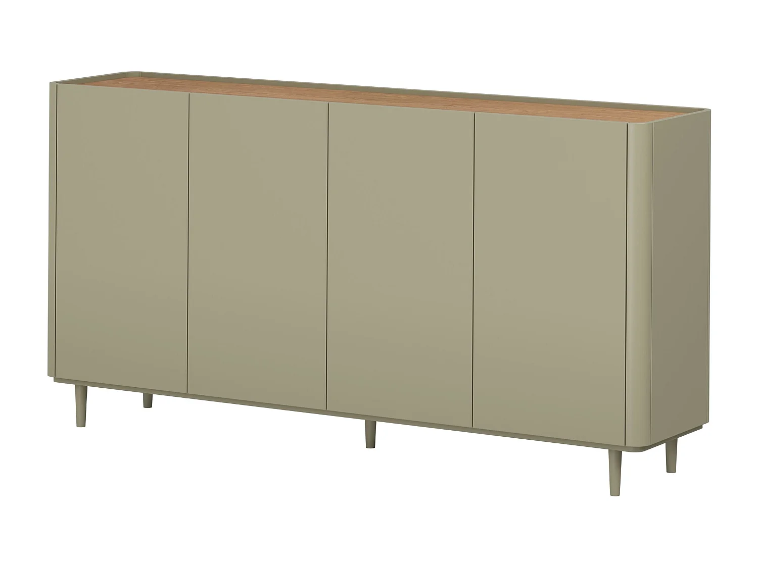 Elivo dressoir met 4 deuren, 48x200 cm