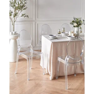 Set van 4 eetkamerstoelen MERTON Transparant Set van 4 eetkamerstoelen MERTON Transparant