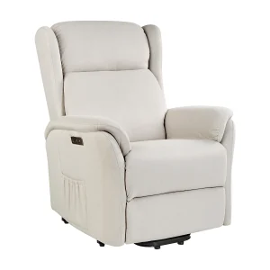 Elektrische relaxfauteuil ELEGY Stof Crème