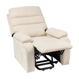 Elektrische relaxfauteuil RISE Stof Lichtbeige Elektrische relaxfauteuil RISE Stof Lichtbeige