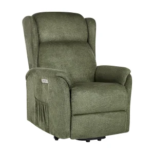 Elektrische relaxfauteuil ELEGY Stof Groen