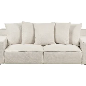 Driezitsbank chenille wit VISKAN