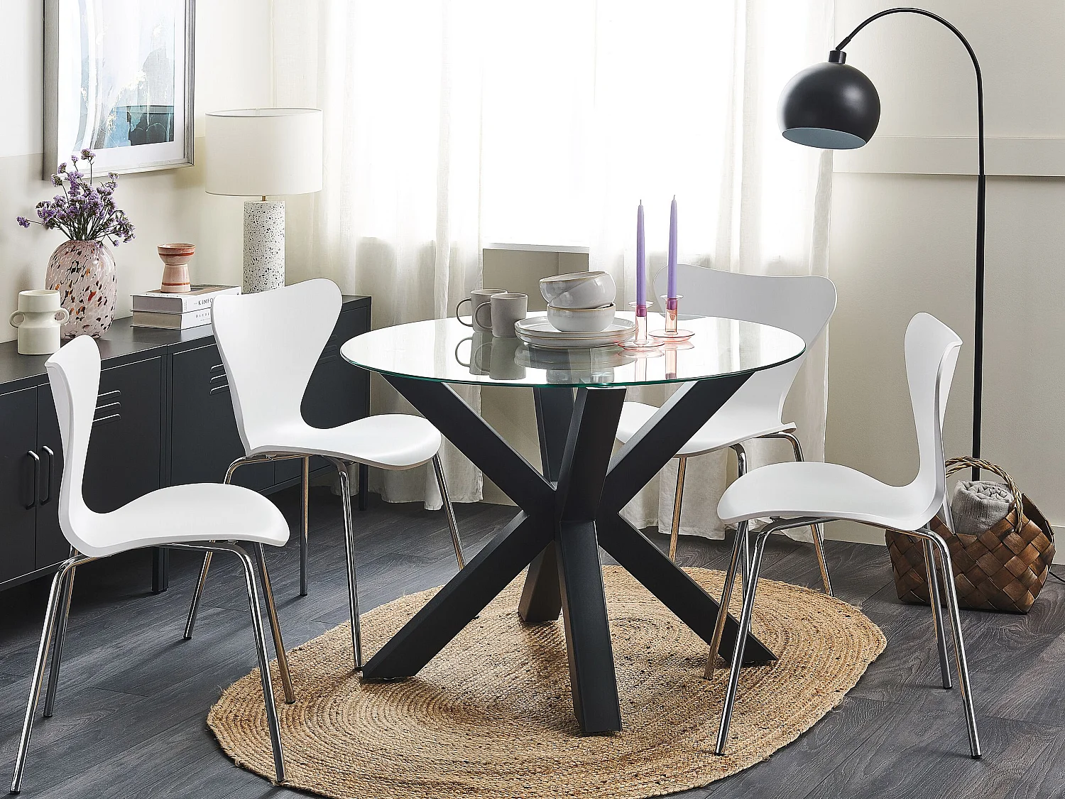 Eettafel OTIUM Zwart 100 cm 100 cm