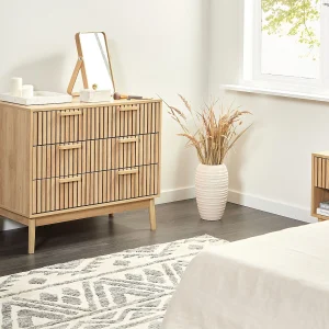 Ladekast 3 lades LYNWOOD Lichtbruin Ladekast 3 lades LYNWOOD Lichtbruin