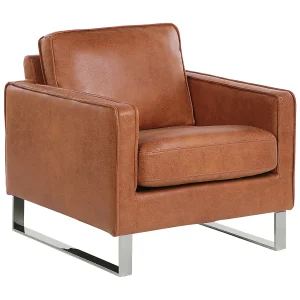 Fauteuil kunstleer goudbruin VIND Fauteuil kunstleer goudbruin VIND