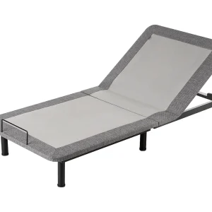 Elektrisch verstelbaar bedframe BRUNOY 90 x 200 cm Grijs