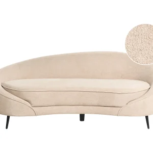 Driezitsbank bouclé beige SAVAR Driezitsbank bouclé beige SAVAR