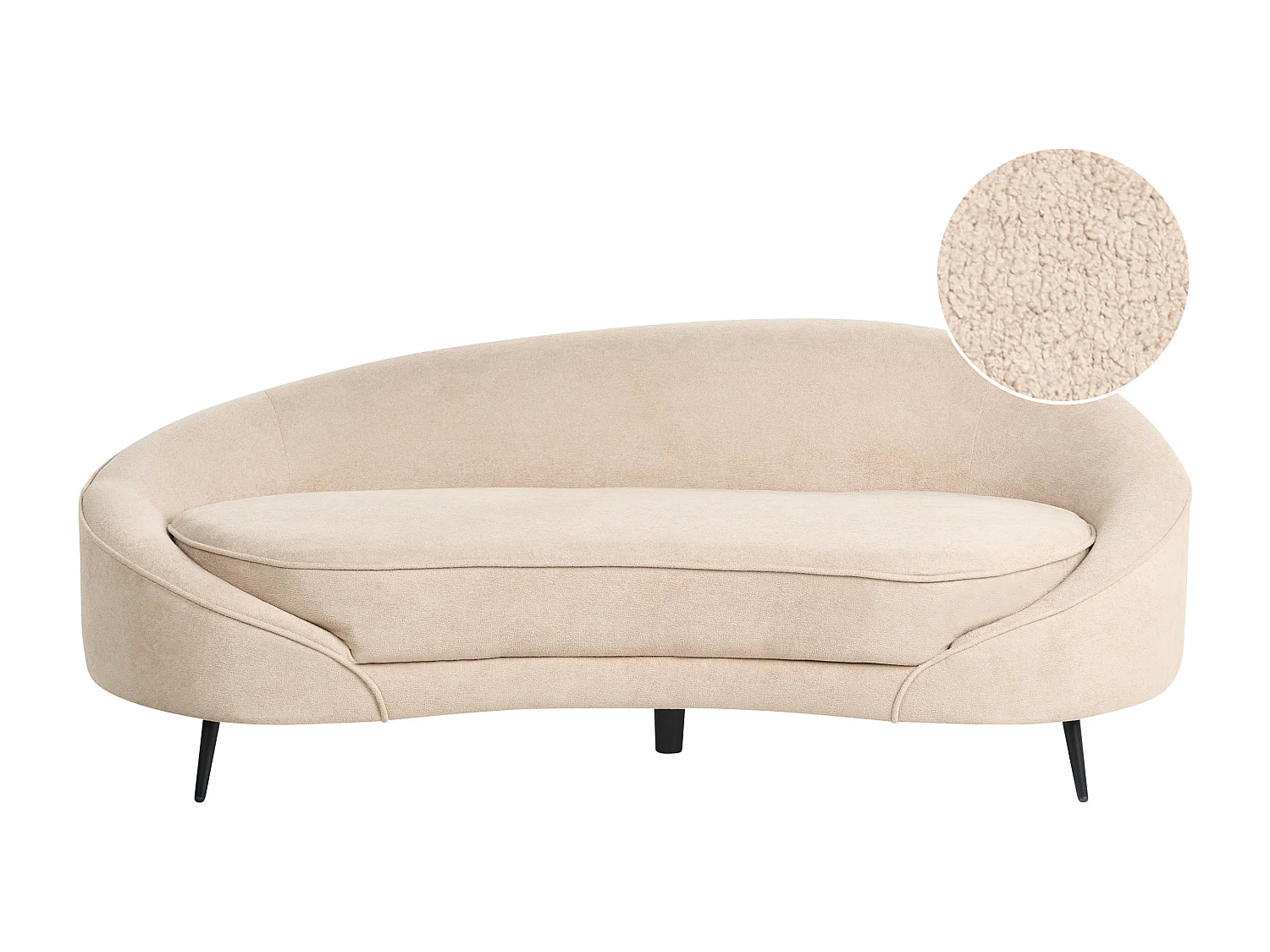Driezitsbank bouclé beige SAVAR