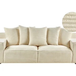 Driezitsbank corduroy beige VISKAN