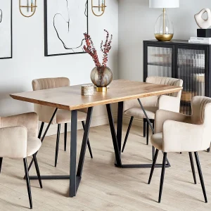 Eettafel UPTON Lichtbruin 140 cm 80 cm Eettafel UPTON Lichtbruin 140 cm 80 cm
