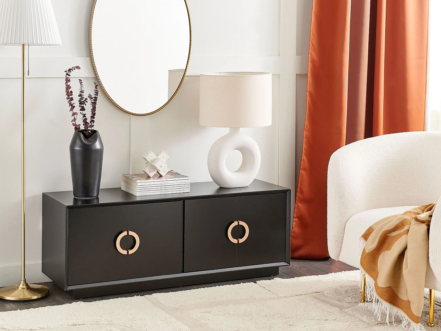 Kast OXNARD 46 cm Zwart