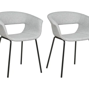 Set van 2 eetkamerstoelen ELMA Lichtgrijs
