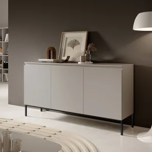 Driedeurs ladekast – 150 cm – taupe (grijsbeige) – Bemmi Driedeurs ladekast – 150 cm – taupe (grijsbeige) – Bemmi