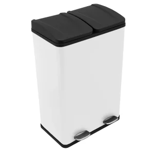 Dubbele Pedaalemmer 60 L – Wit Dubbele Pedaalemmer 60 L – Wit