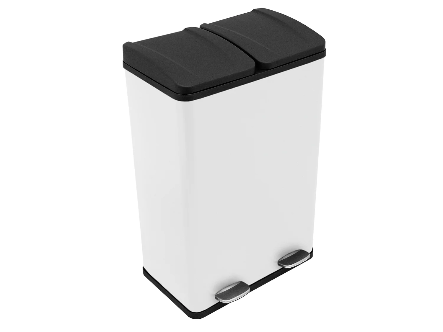 Dubbele Pedaalemmer 60 L - Wit