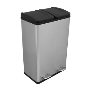 Dubbele Pedaalemmer 60 L – Zilver Dubbele Pedaalemmer 60 L – Zilver