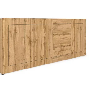 Dressoir 3 deuren/3 lades 200x40x83,5 cm Elios natuur eiken Dressoir 3 deuren/3 lades 200x40x83,5 cm Elios natuur eiken
