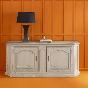 Dressoir van massief gepatineerd grenenhout L195 cm – JOSEPHINE
