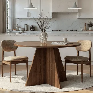 Eettafel met ronde blad D120 cm – ARIA