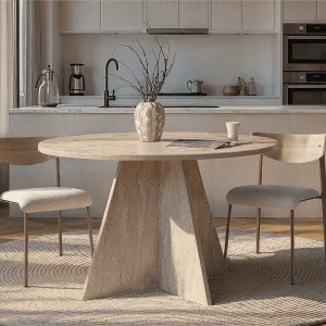 Eettafel met ronde blad D120 cm – ARIA