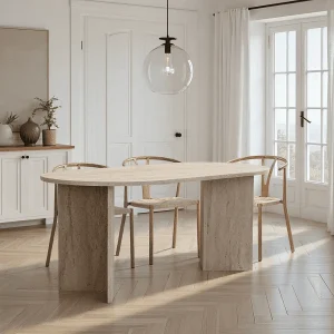 Eettafel met afgeronde randen L180 cm – SABLE
