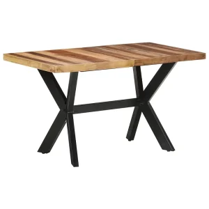Eettafel 140x70x75 cm massief hout met honingkleurige afwerking Eettafel 140x70x75 cm massief hout met honingkleurige afwerking