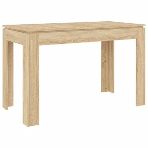 Eettafel 120x60x76 cm bewerkt hout sonoma eikenkleurig Eettafel 120x60x76 cm bewerkt hout sonoma eikenkleurig