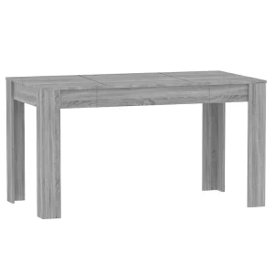 Eettafel 140×74,5×76 cm bewerkt hout grijs sonoma eikenkleurig Eettafel 140×74,5×76 cm bewerkt hout grijs sonoma eikenkleurig