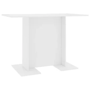 Eettafel 110x60x75 cm bewerkt hout wit Eettafel 110x60x75 cm bewerkt hout wit