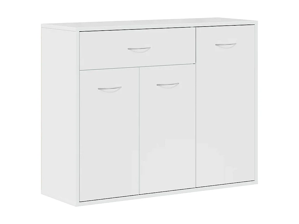 Dressoir 88x30x70 cm bewerkt hout hoogglans wit