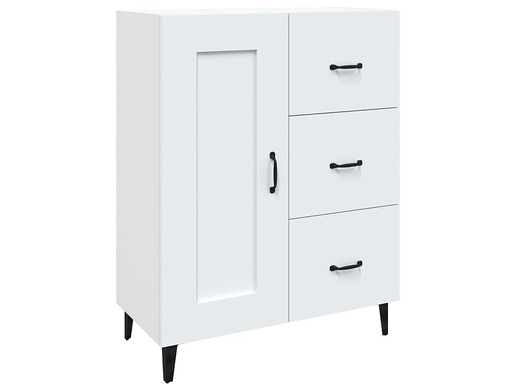 Dressoir 69,5x34x90 cm bewerkt hout wit