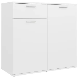 Dressoir 80x36x75 cm bewerkt hout wit Dressoir 80x36x75 cm bewerkt hout wit