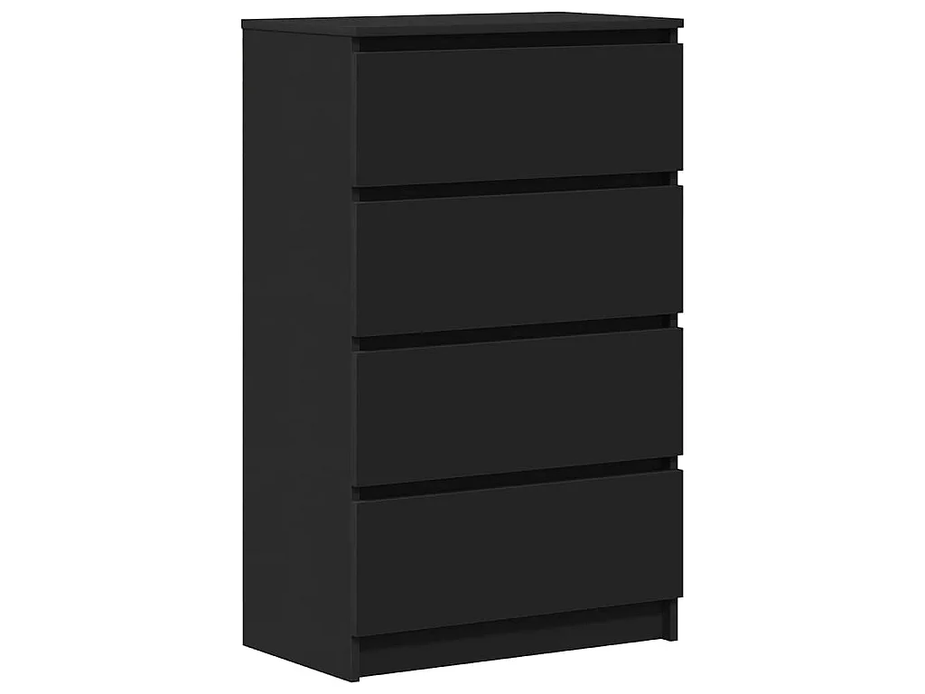 Dressoir 60x35x98,5 cm bewerkt hout zwart