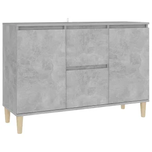 Dressoir 101x35x70 cm bewerkt hout betongrijs