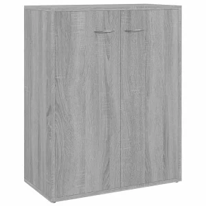 Dressoir 60x30x75 cm bewerkt hout grijs sonoma eikenkleurig Dressoir 60x30x75 cm bewerkt hout grijs sonoma eikenkleurig