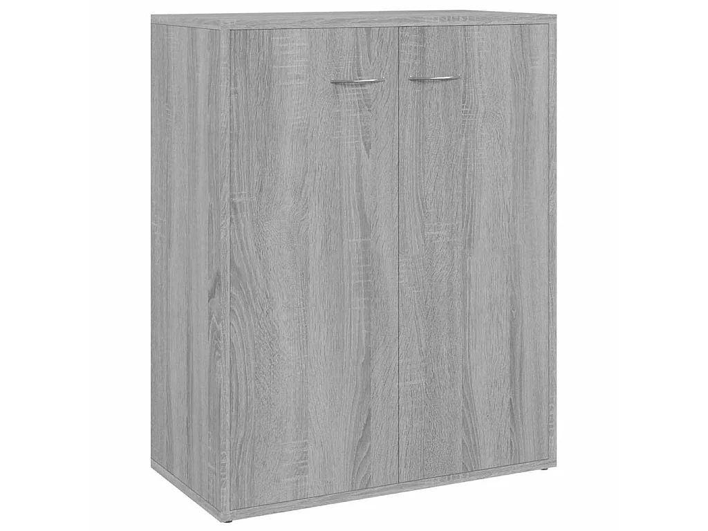 Dressoir 60x30x75 cm bewerkt hout grijs sonoma eikenkleurig