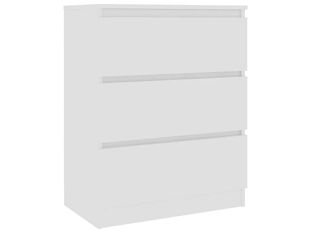 Dressoir 60x35x76 cm bewerkt hout wit