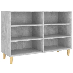 Dressoir 103,5x35x70 cm bewerkt hout betongrijs Dressoir 103,5x35x70 cm bewerkt hout betongrijs