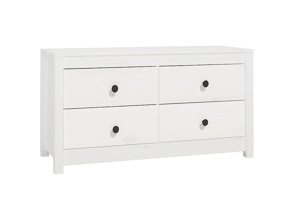 Dressoir 100x40x54 cm massief grenenhout wit