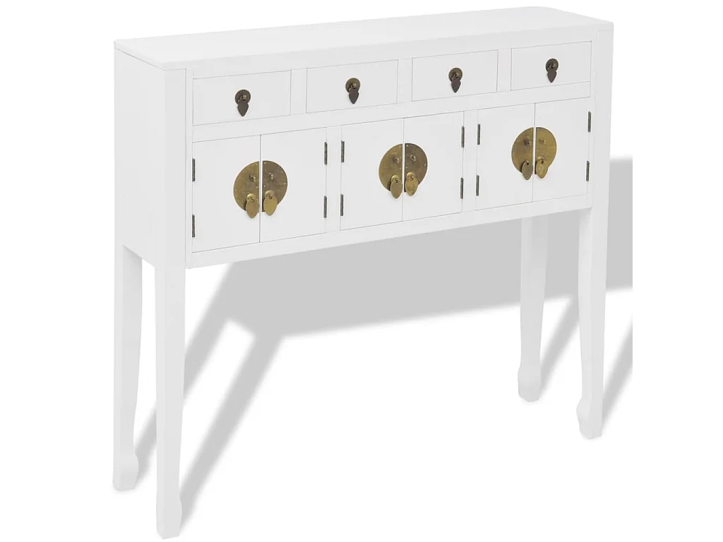 Dressoir Chinese stijl massief hout wit