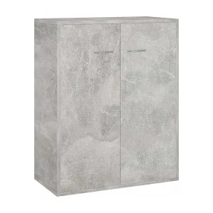 Dressoir 60x30x75 cm bewerkt hout betongrijs