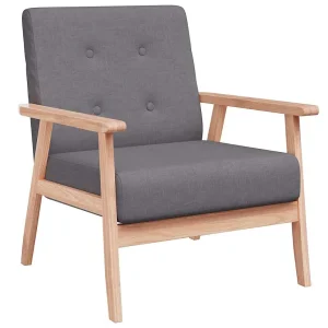 Fauteuil stof donkergrijs Fauteuil stof donkergrijs