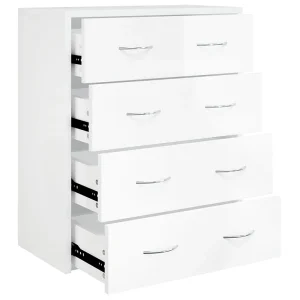 Dressoir met 4 lades 60×30,5×71 cm hoogglans wit Dressoir met 4 lades 60×30,5×71 cm hoogglans wit