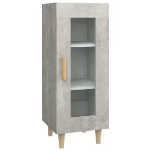 Dressoir 34,5x34x90 cm bewerkt hout betongrijs