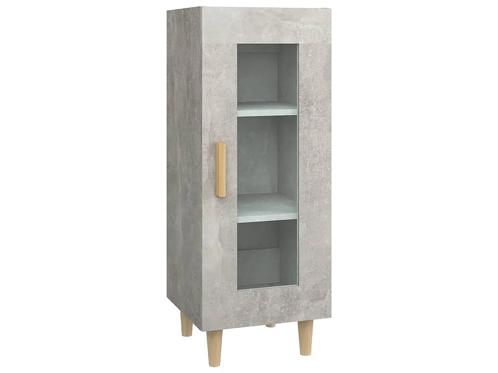 Dressoir 34,5x34x90 cm bewerkt hout betongrijs