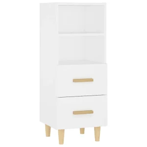 Dressoir 34,5x34x90 cm bewerkt hout wit Dressoir 34,5x34x90 cm bewerkt hout wit