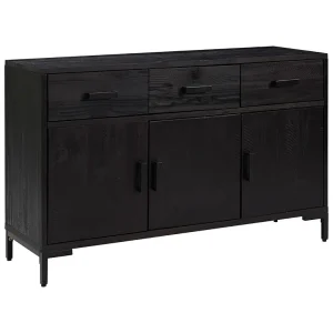 Dressoir 110x35x70 cm massief grenenhout zwart Dressoir 110x35x70 cm massief grenenhout zwart