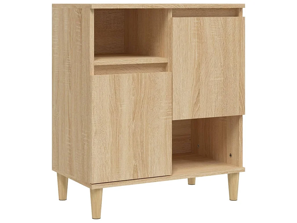 Dressoir 60x35x70 cm bewerkt hout sonoma eikenkleurig