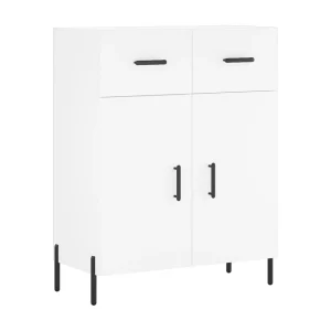 Dressoir 69,5x34x90 cm bewerkt hout wit Dressoir 69,5x34x90 cm bewerkt hout wit